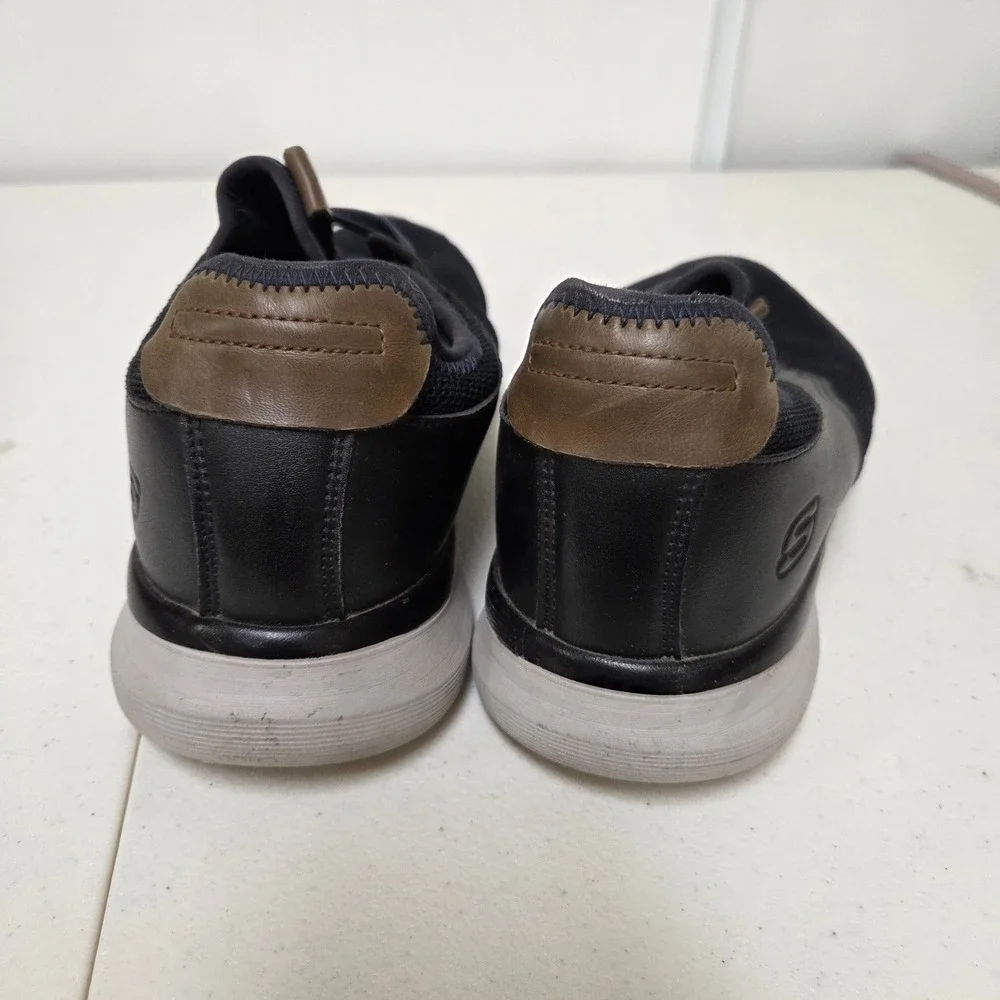 Skechers Mens 58817 Black Brown Mesh Lace Up Casual Sneakers Size 11